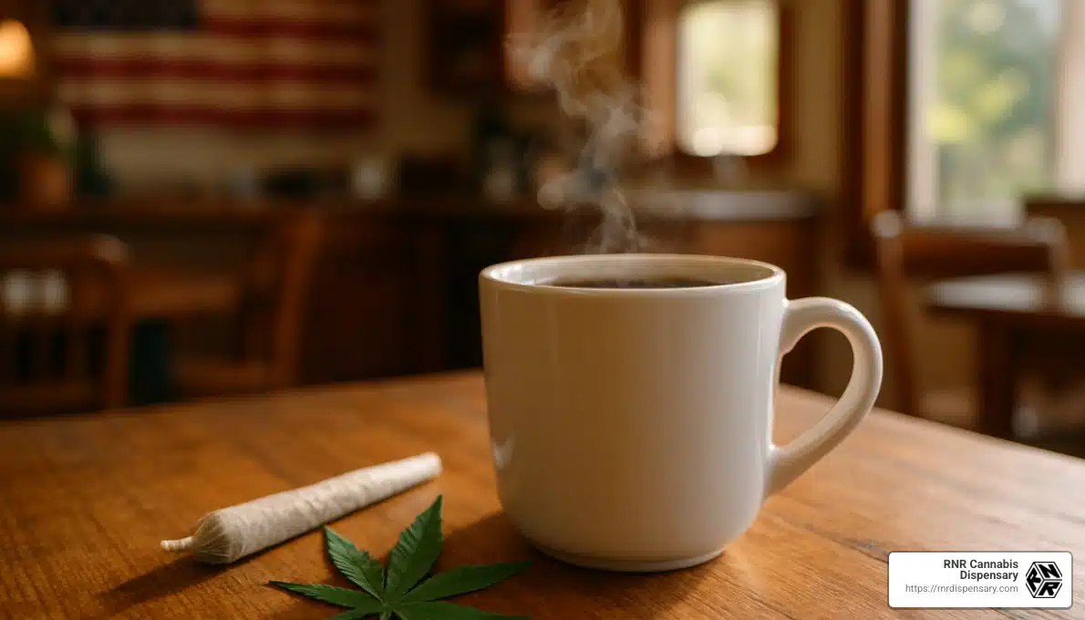Cannabis and coffee synergy